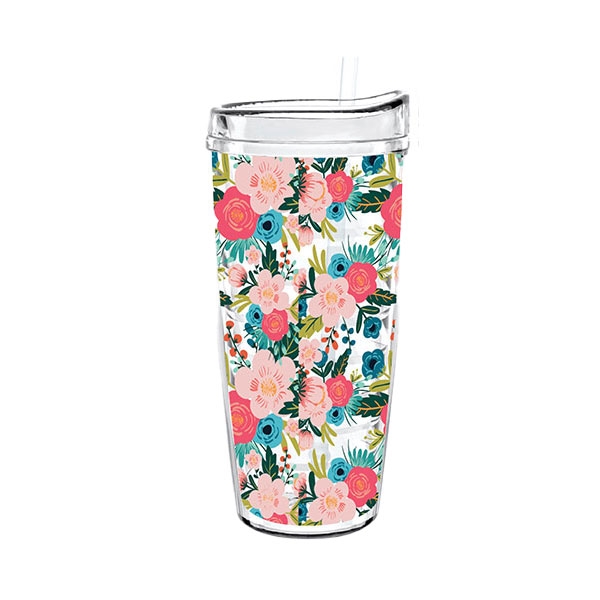 FLORAL TIGER DOUBLE WALL TUMBLER